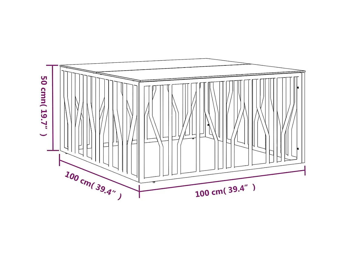 Mesa de centro | Mesa auxiliar con Infinity LED marrón roble 40x40x49 cm SHL605712