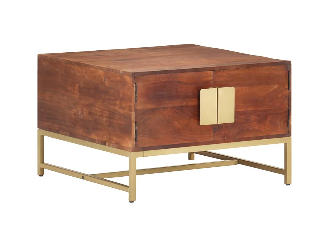 Table basse salon-Table d'appoint Marron miel 67x67x45 cm Bois solide d'acacia SHL30415