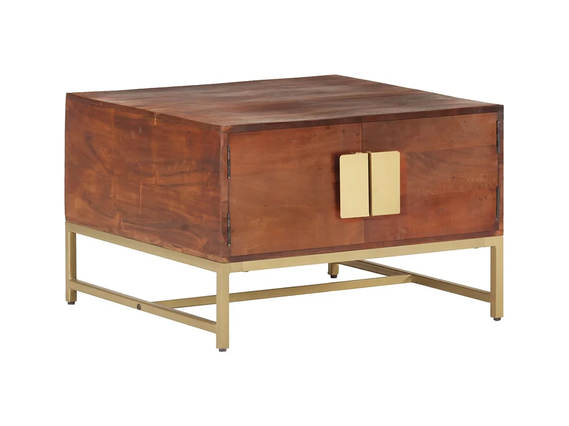 Table basse salon-Table d'appoint Marron miel 67x67x45 cm Bois solide d'acacia SHL30415