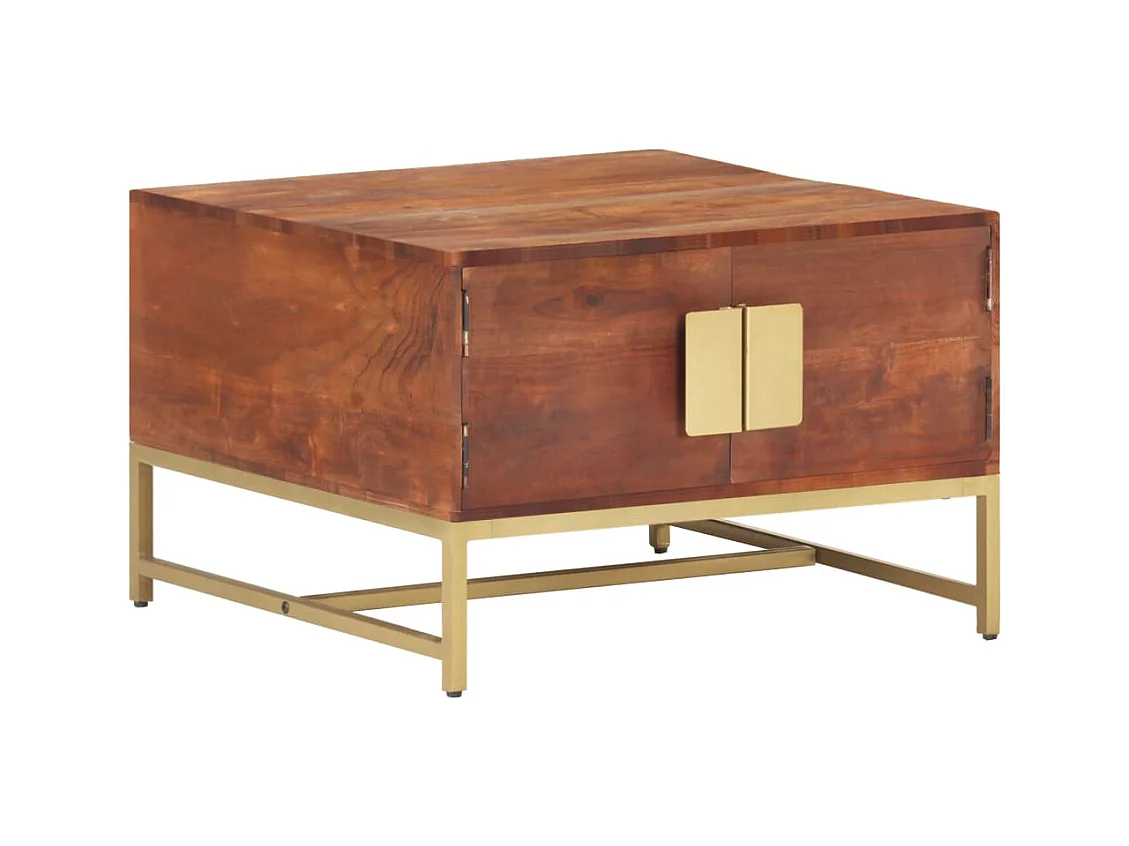 Table basse salon-Table d'appoint Marron miel 67x67x45 cm Bois solide d'acacia SHL30415