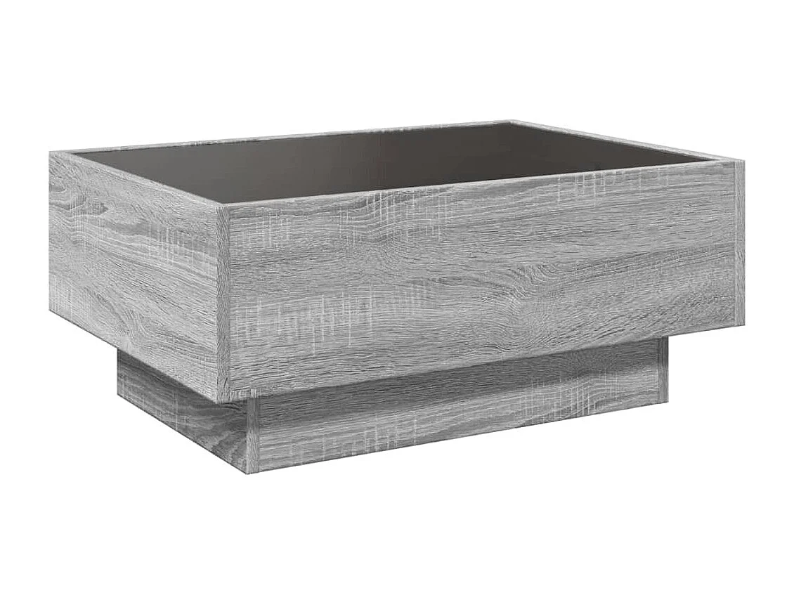 LED Couchtisch-Beistelltische-Sofatisch Grau Sonoma 70x50x30 cm Holzwerkstoff SHL9504