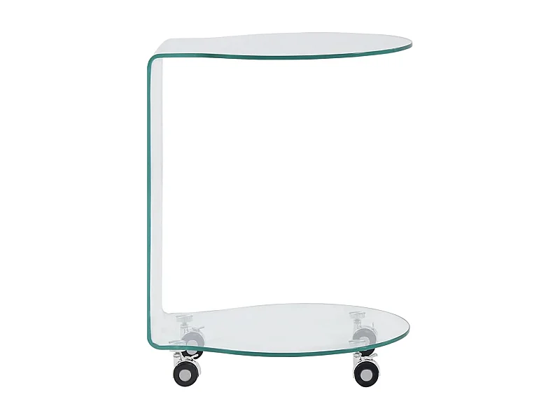 Table basse salon-Table d'appoint 45x40x58 cm Verre trempé SHL38433
