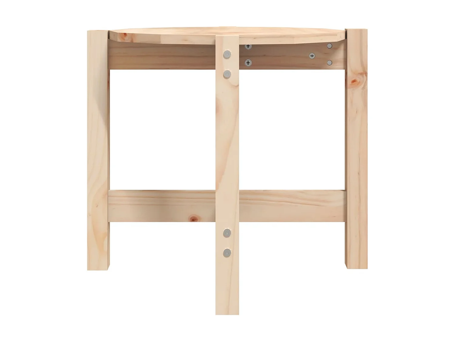 Couchtisch-Wohnzimmertisch-Beistelltische Ø 52,5x45 cm Massivholz Kiefer SHL58090