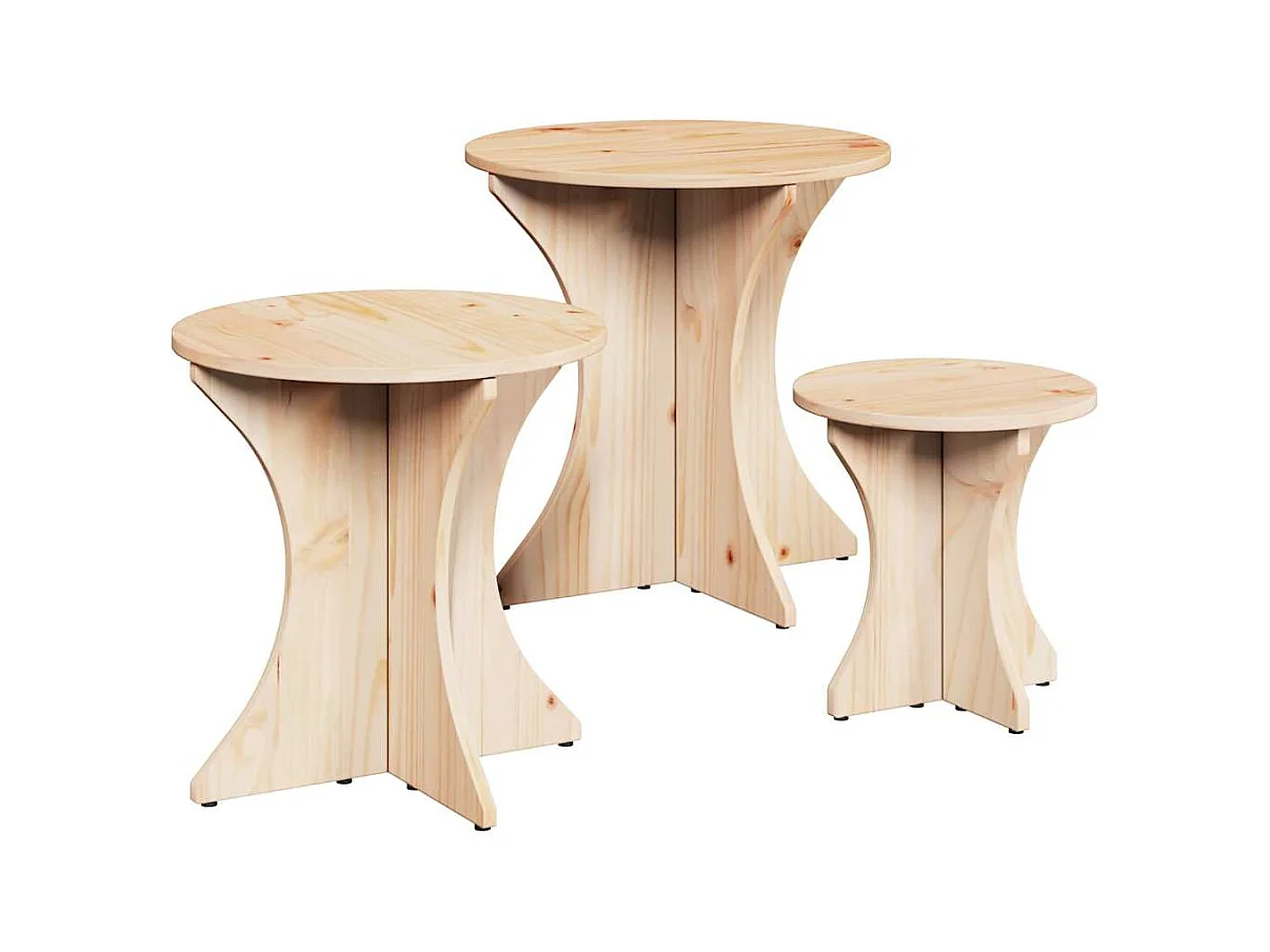 Mesas de centro | Mesas auxiliares 2 uds madera de ingeniería blanco 50x46x35 cm SHL3459