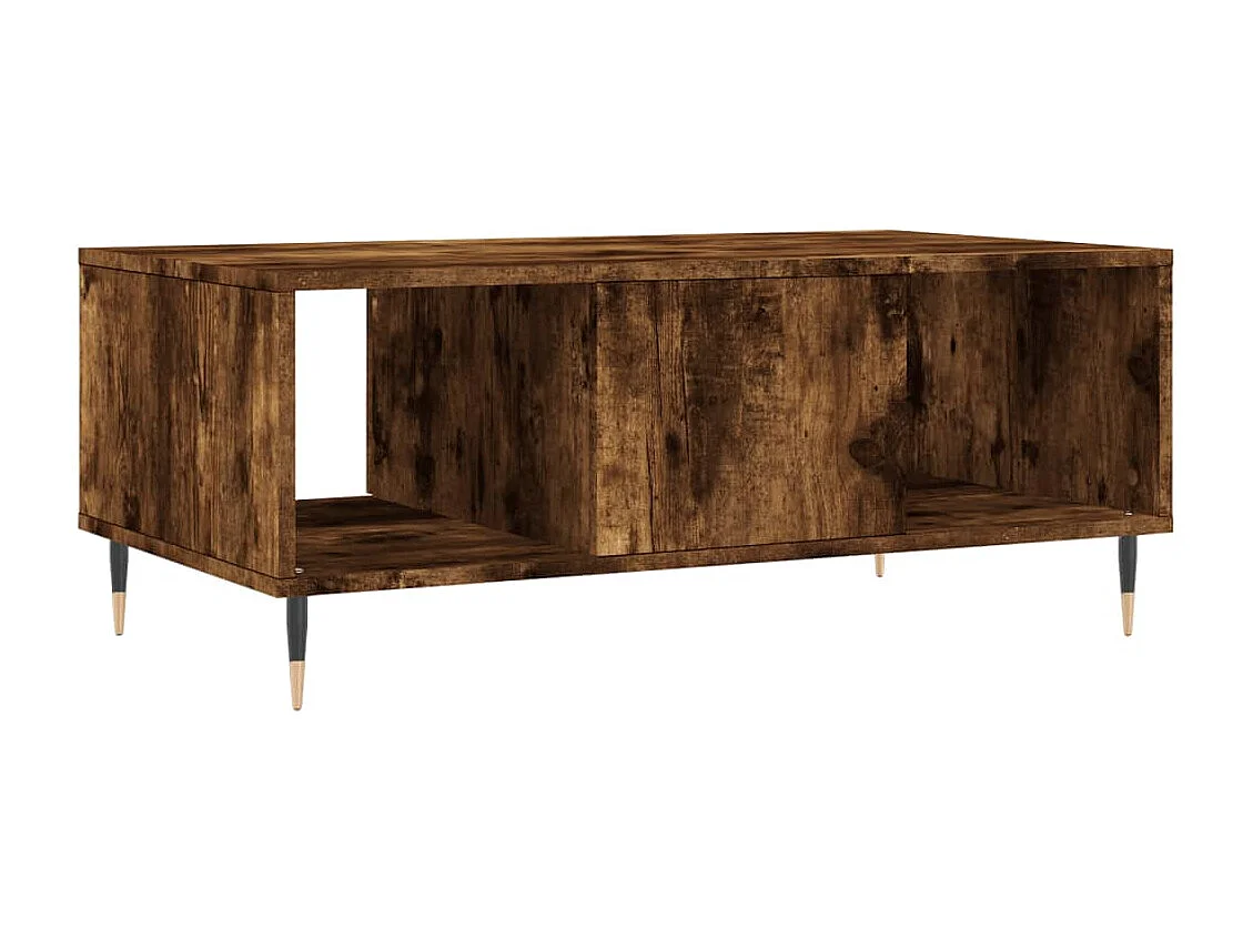 Mesa de centro | Mesa de apoio 90x50x36.5 cm derivados madeira carvalho fumado