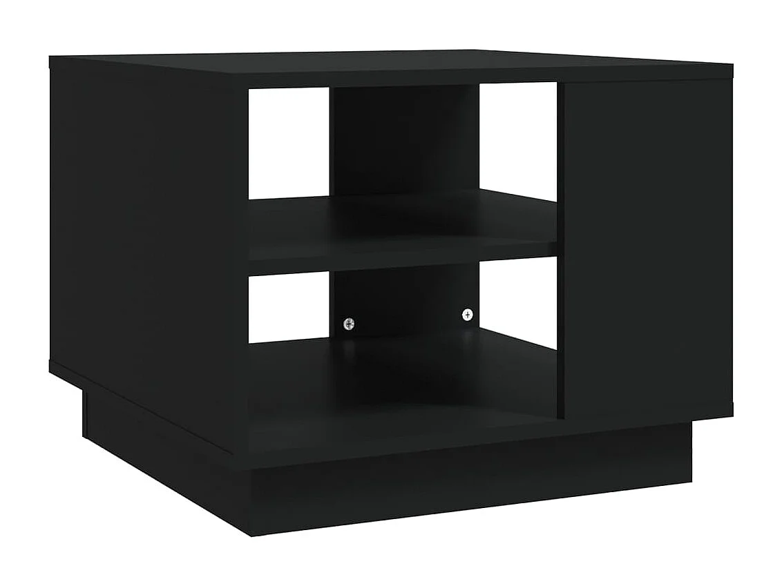 Tavolino da Salotto-Tavolino da Caffè Laterale Nero 55x55x43 cm in Truciolato SHL55240