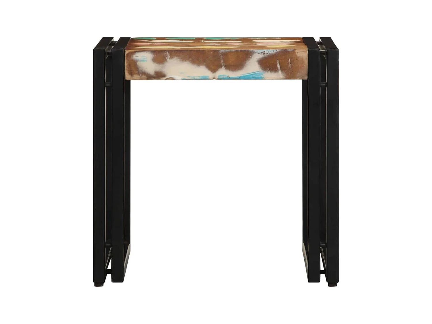 Mesita de noche | Mesa auxiliar con Infinity LED negra 40x40x51 cm SHL2143