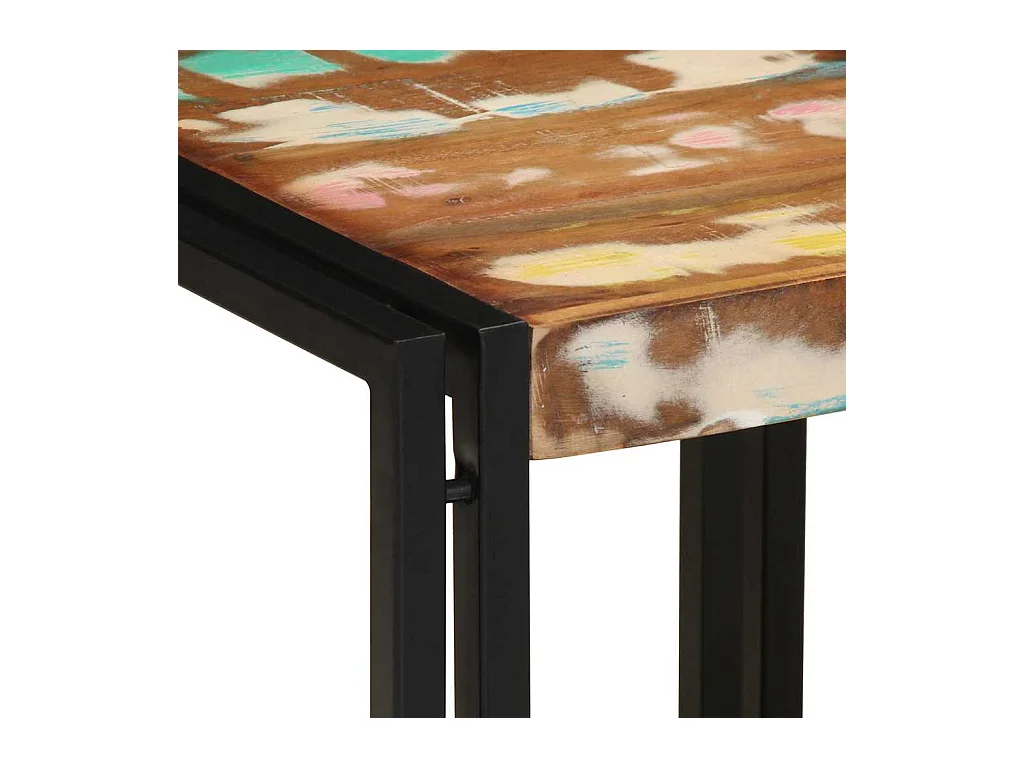 Mesita de noche | Mesa auxiliar con Infinity LED negra 40x40x51 cm SHL2143