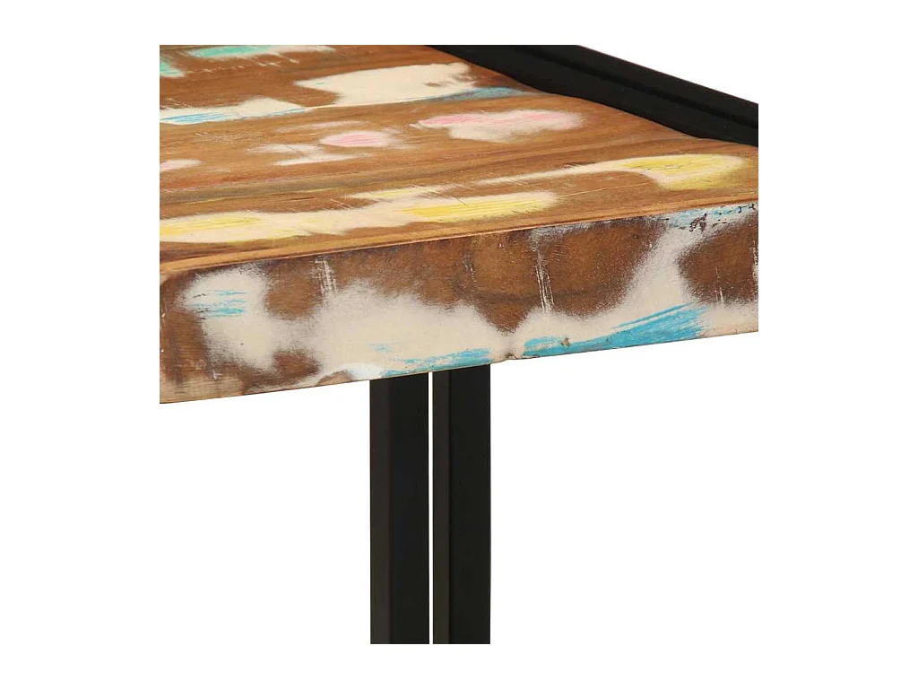 Mesita de noche | Mesa auxiliar con Infinity LED negra 40x40x51 cm SHL2143