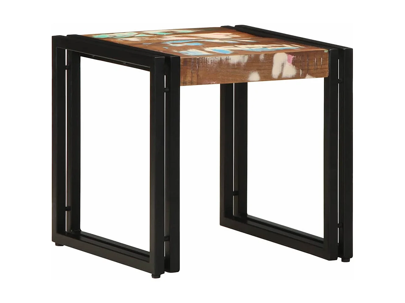 Couchtisch-Wohnzimmertisch-Beistelltische Mehrfarbig 40x40x38 cm Massives Altholz SHL6119