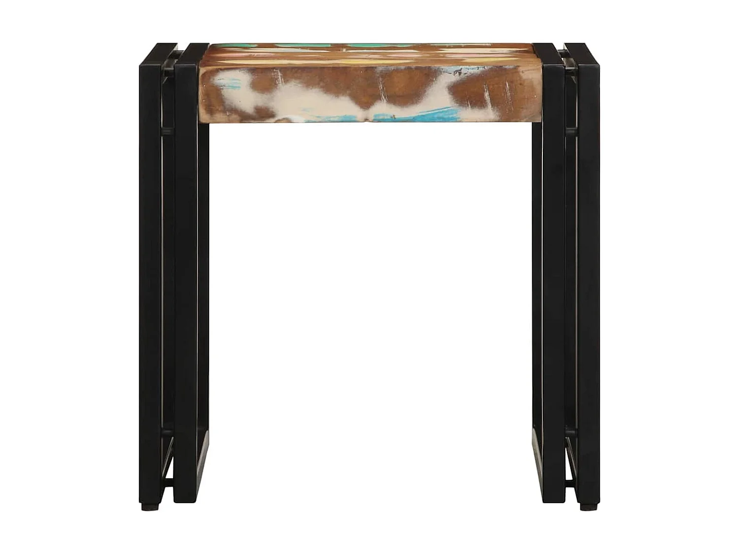 Couchtisch-Wohnzimmertisch-Beistelltische Mehrfarbig 40x40x38 cm Massives Altholz SHL6119