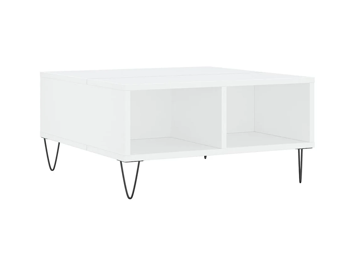Table basse salon-Table d'appoint blanc 60x60x30 cm bois d'ingénierie SHL93095