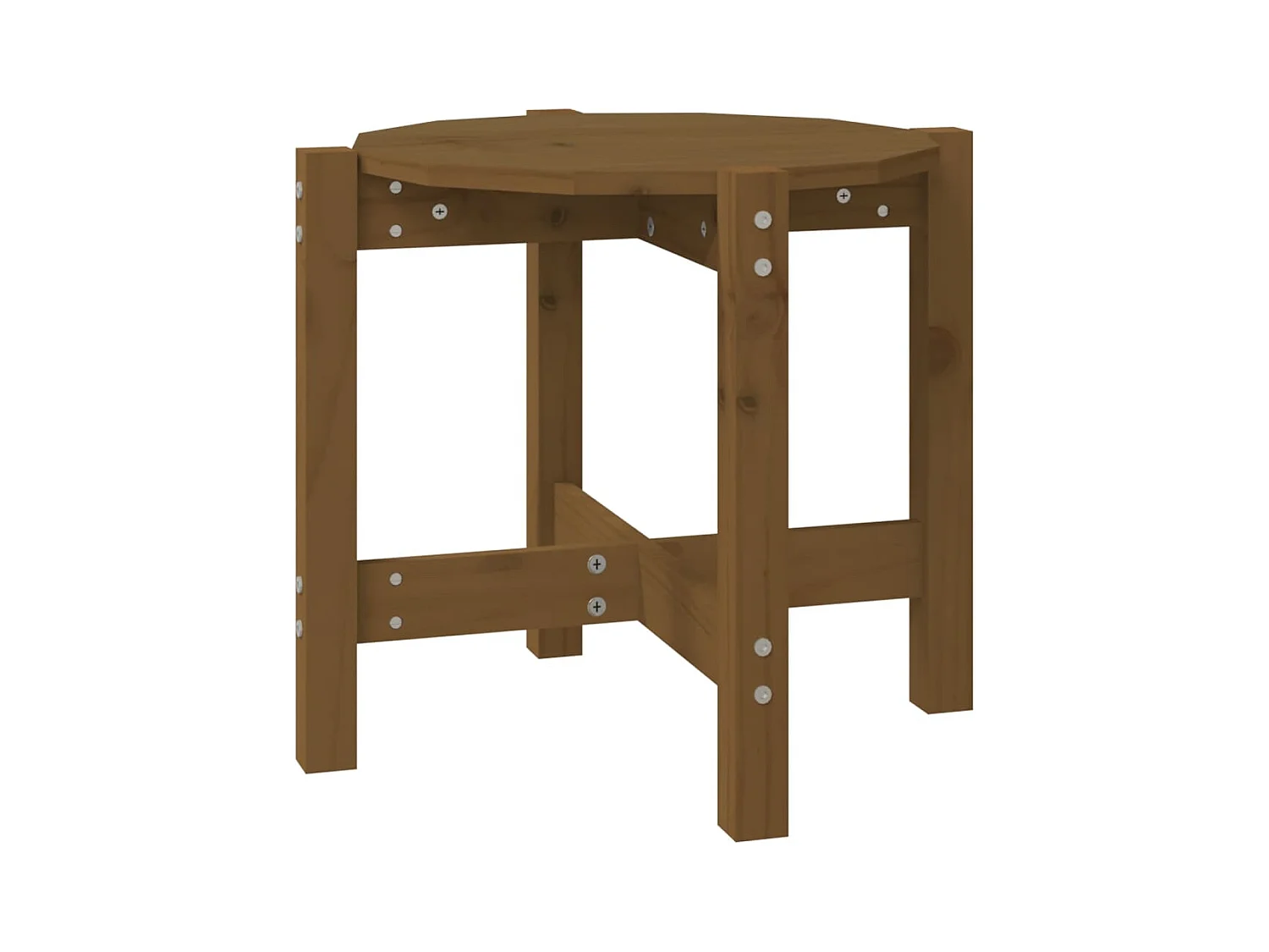 Table basse salon-Table d'appoint Marron miel Ø 52,5x45 cm Bois massif de pin SHL79703