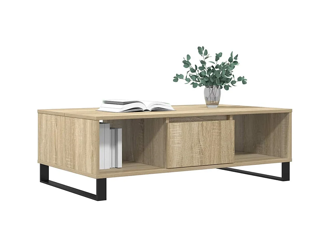 Mesa de centro | Mesa auxiliar madera de ingeniería marrón roble 50x50x50 cm SHL3580