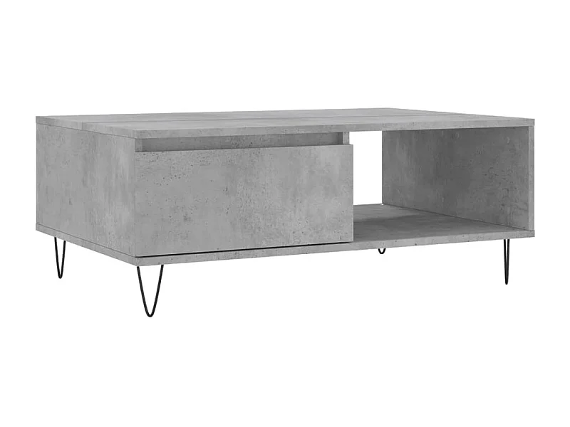 Couchtisch-Wohnzimmertisch-Beistelltische Betongrau 90x60x35 cm Holzwerkstoff SHL94268