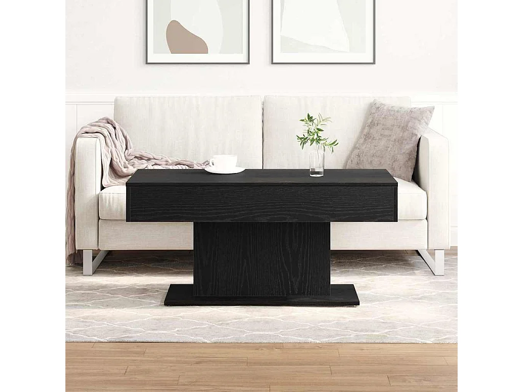 Mesa de centro | Mesa de apoio Carvalho preto 96x50x45 cm