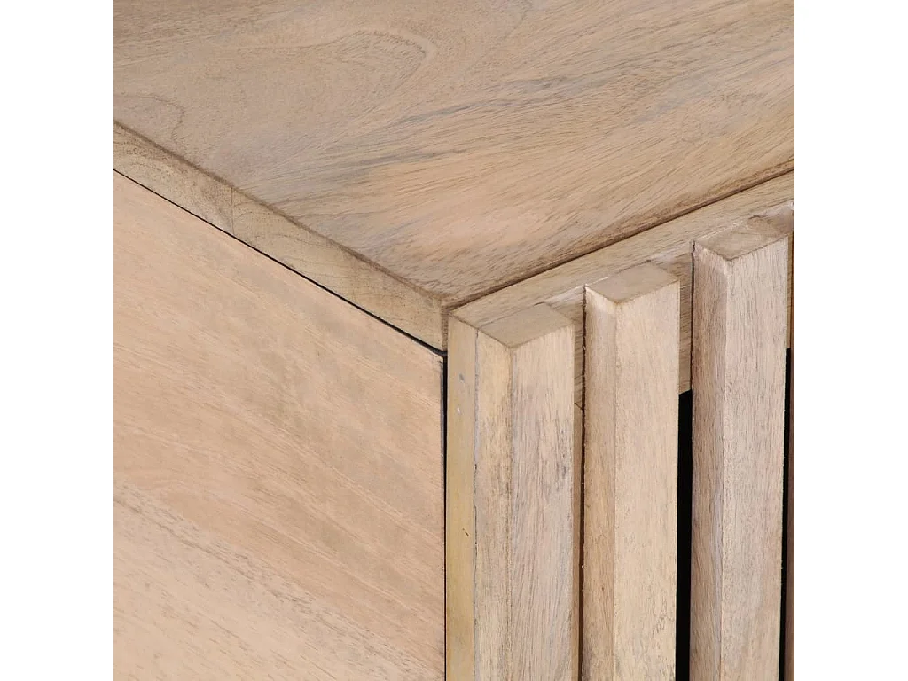 Mesa de centro | Mesa auxiliar con luces LED madera envejecida 50x50x40 cm SHL1346