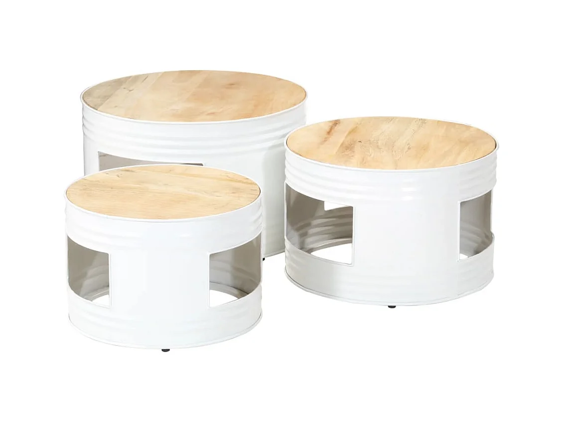 Mesa de centro | Mesa auxiliar con luces LED blanco 90x50x40 cm SHL471760