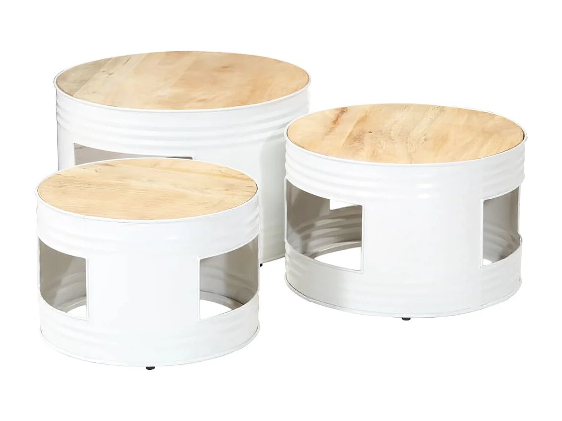 Mesa de centro | Mesa auxiliar con luces LED blanco 90x50x40 cm SHL471760