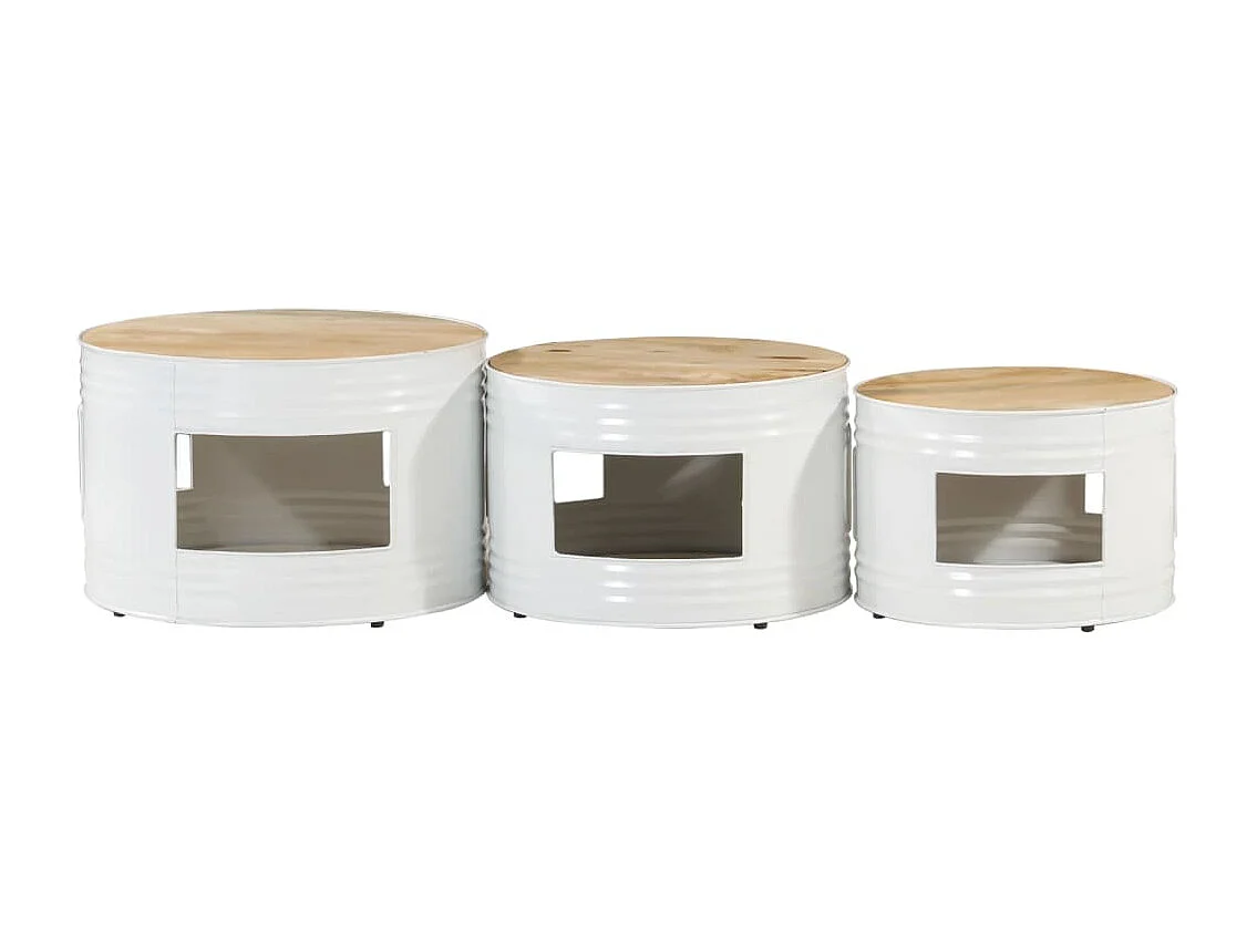 Mesa de centro | Mesa auxiliar con luces LED blanco 90x50x40 cm SHL471760