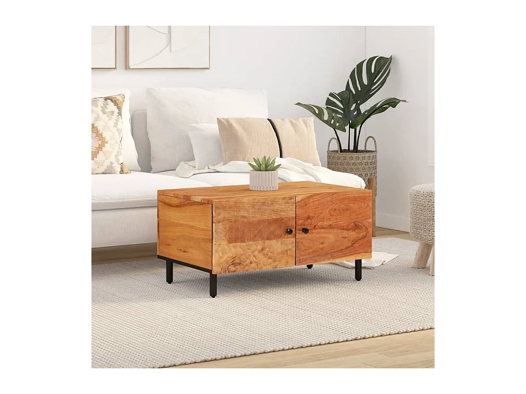 Mesa de centro | Mesa auxiliar con Infinity LED roble Sonoma 70x50x50 cm SHL1096