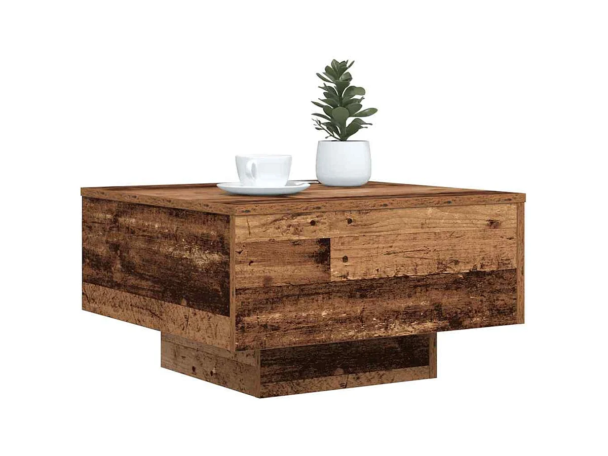 Mesa de centro-Mesa auxiliar-Mesita de centro madera contrachapada roble Sonoma 100x50x40 cm SHL334985