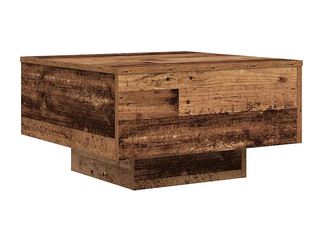 Salontafel | Koffietafel Oud hout 55 x 55 x 31 cm Bewerkt hout