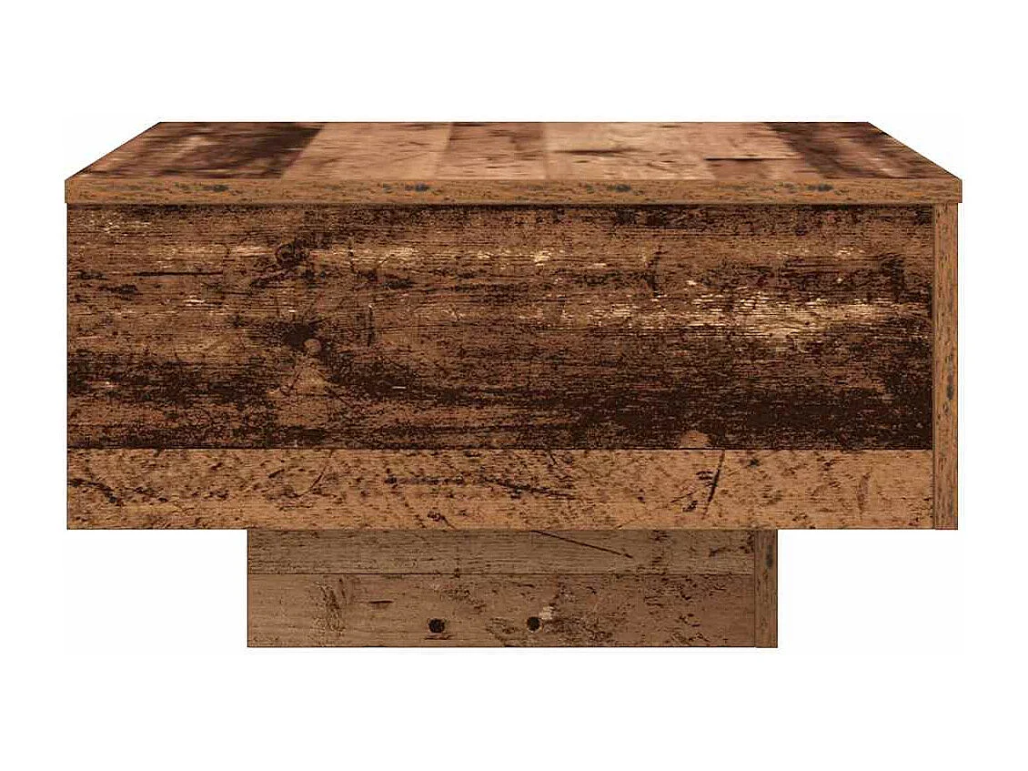 Salontafel | Koffietafel Oud hout 55 x 55 x 31 cm Bewerkt hout