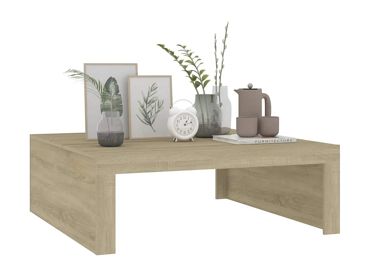 Mesa de centro | Mesa auxiliar de madera maciza de mango rugosa 90x50x36 cm SHL386
