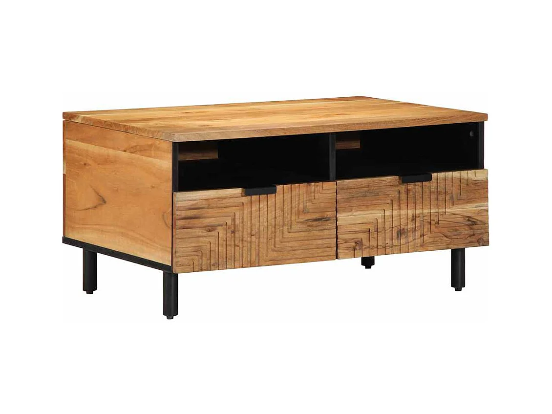 Table basse salon-Table d'appoint 80x54x40 cm en bois massif d'acacia SHL9933