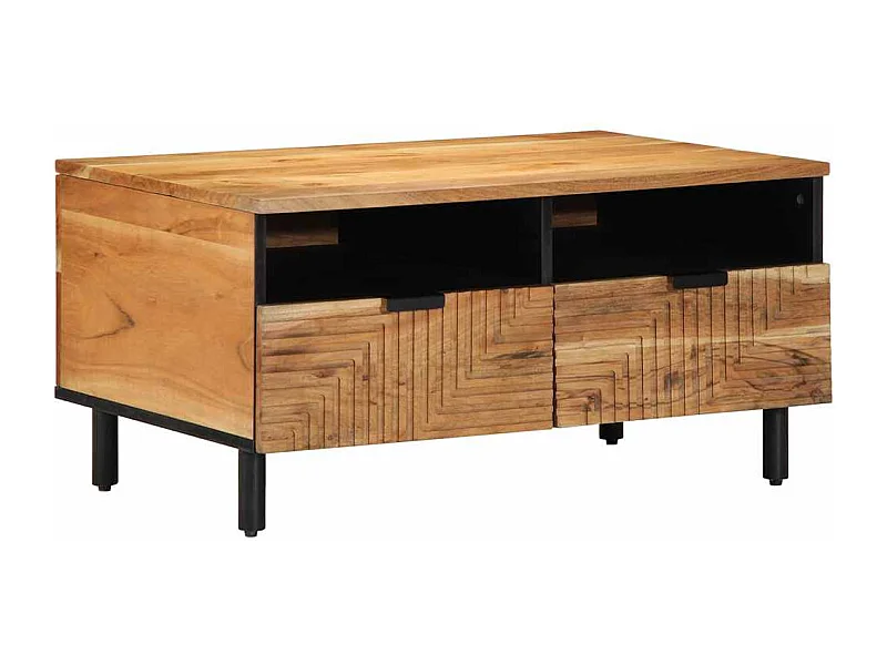 Couchtisch-Wohnzimmertisch-Beistelltische Braun 80x54x40 cm Massivholz Akazie SHL92320