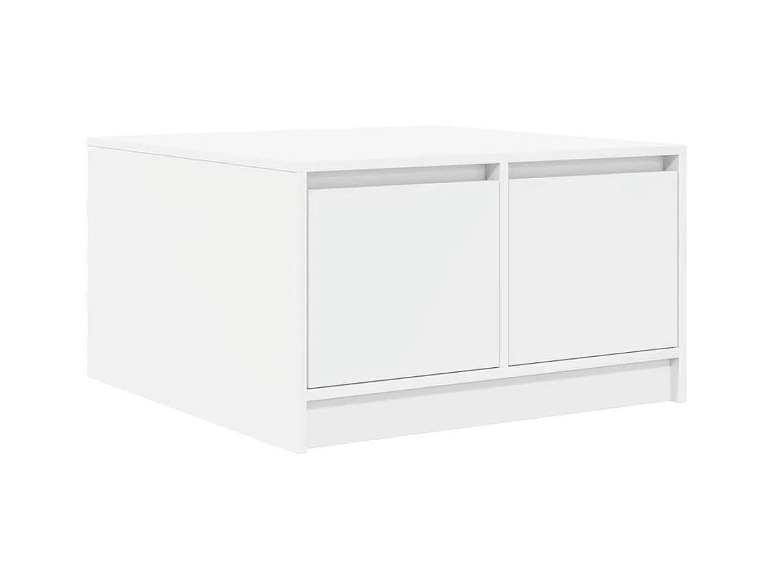 Table basse salon-Table d'appoint avec tiroirs blanc 70,5x70x40 cm SHL39724