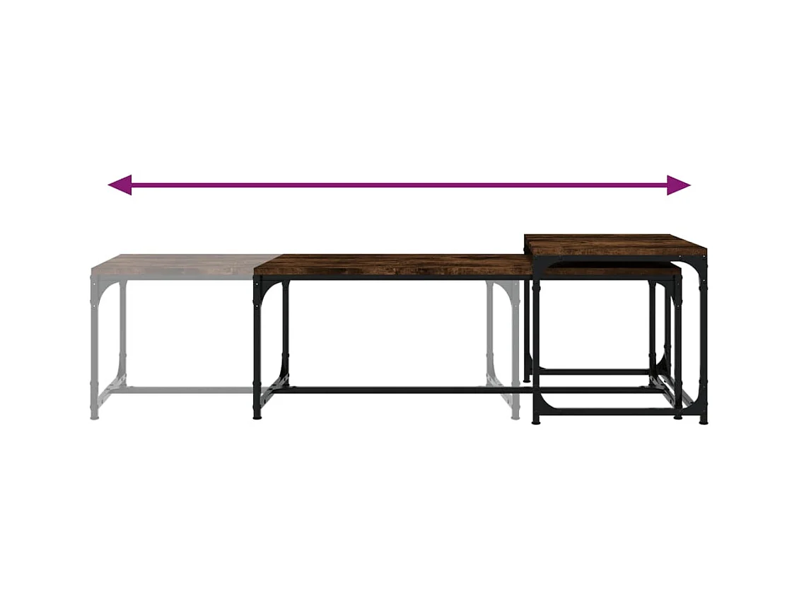 Mesa de centro | Mesa auxiliar madera de ingeniería gris Sonoma 100x55x40 cm SHL44479
