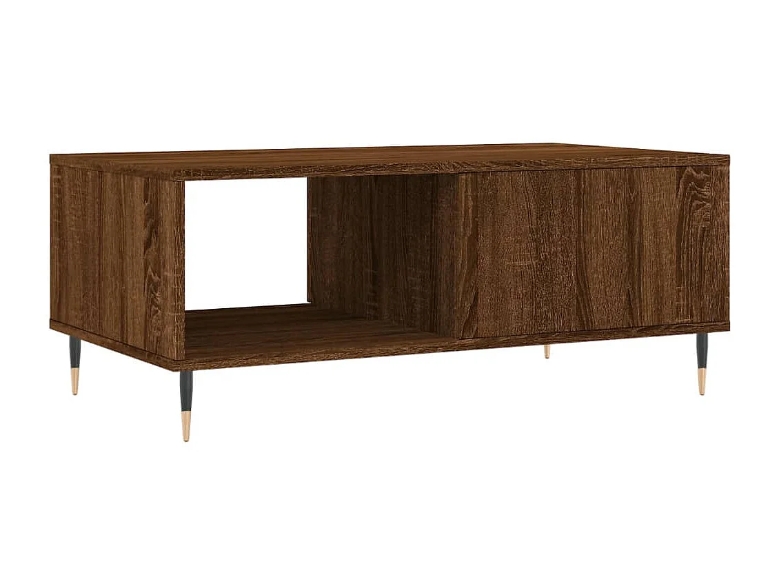 Mesa de centro | Mesa auxiliar madera ingeniería metal gris Sonoma 100x50x35 cm SHL2299