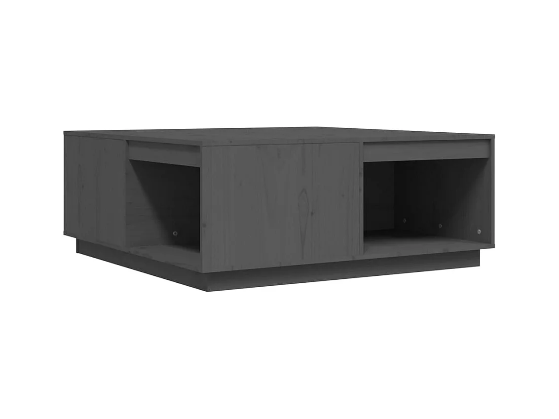 Table basse salon-Table d'appoint Gris 100x101x40,5 cm Bois massif de pin SHL46662