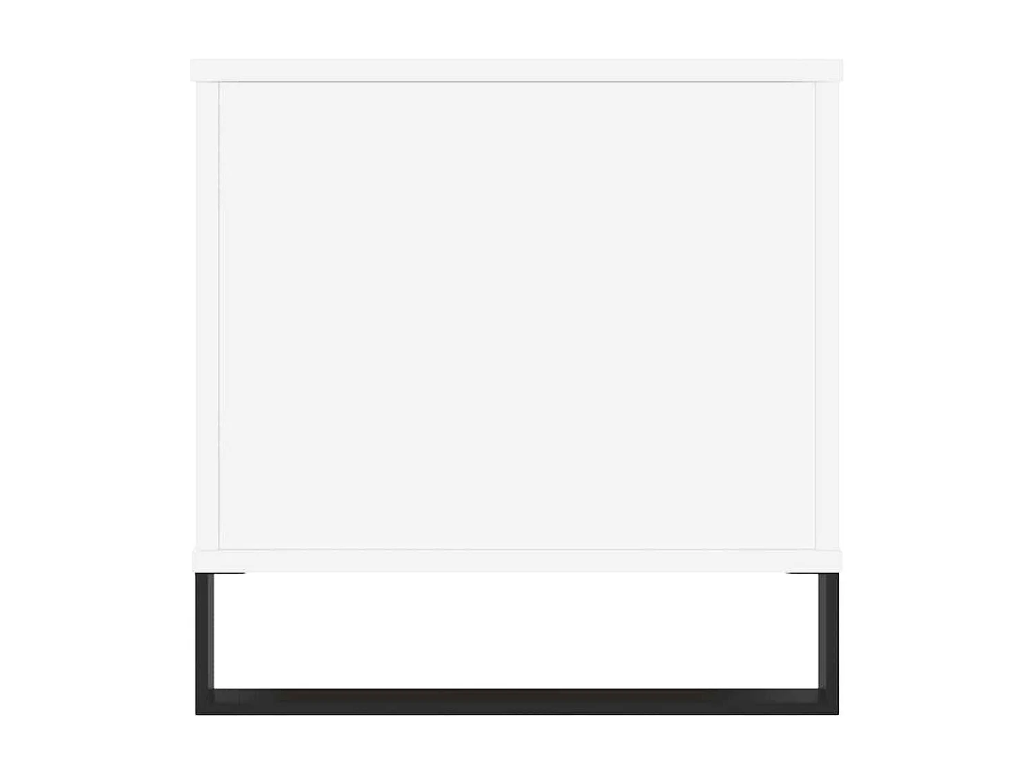 Mesa de centro | Mesa auxiliar superficie de vidrio acero negra 98,5x50x45 cm SHL3280