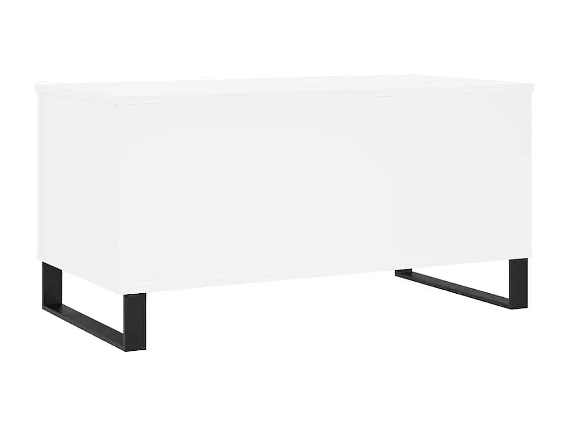 Mesa de centro | Mesa auxiliar superficie de vidrio acero negra 98,5x50x45 cm SHL3280
