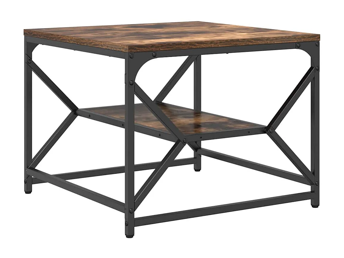 Couchtisch-Wohnzimmertisch-Beistelltische Geräucherte Eiche 51x50x40 cm SHL36432