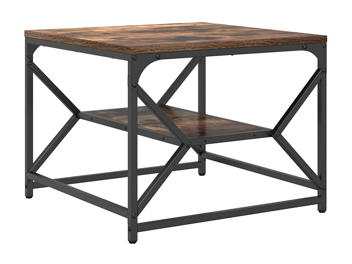 Couchtisch-Wohnzimmertisch-Beistelltische Geräucherte Eiche 51x50x40 cm SHL36432