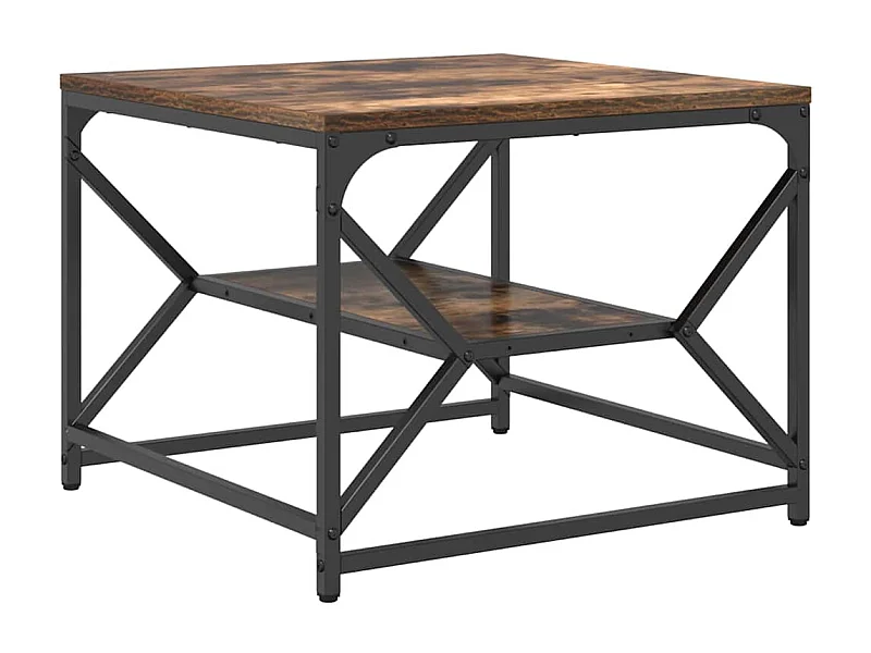 Tavolino da Salotto-Tavolino da Caffè Laterale Rovere fumé 51x50x40 cm SHL43853