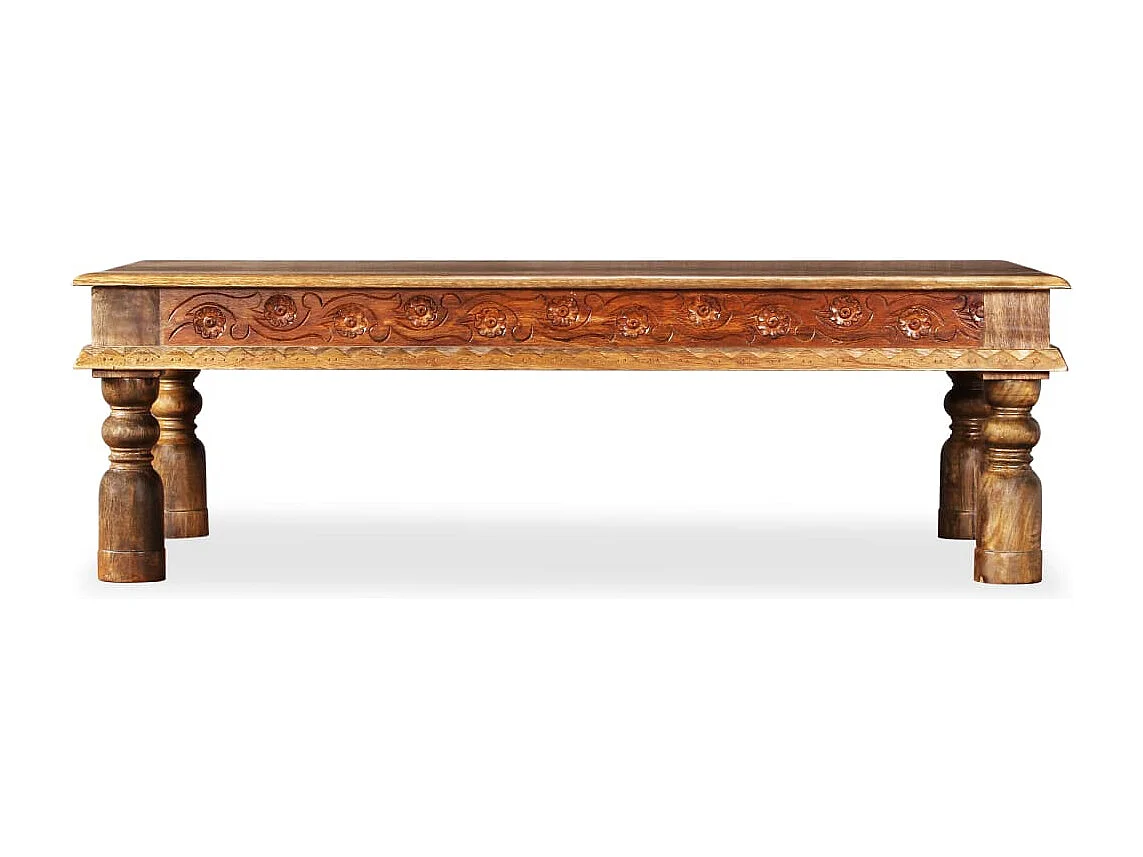 Couchtisch-Beistelltisch-Sofatisch Massivholz Mango Akazie 110x60x38 cm SHL68678