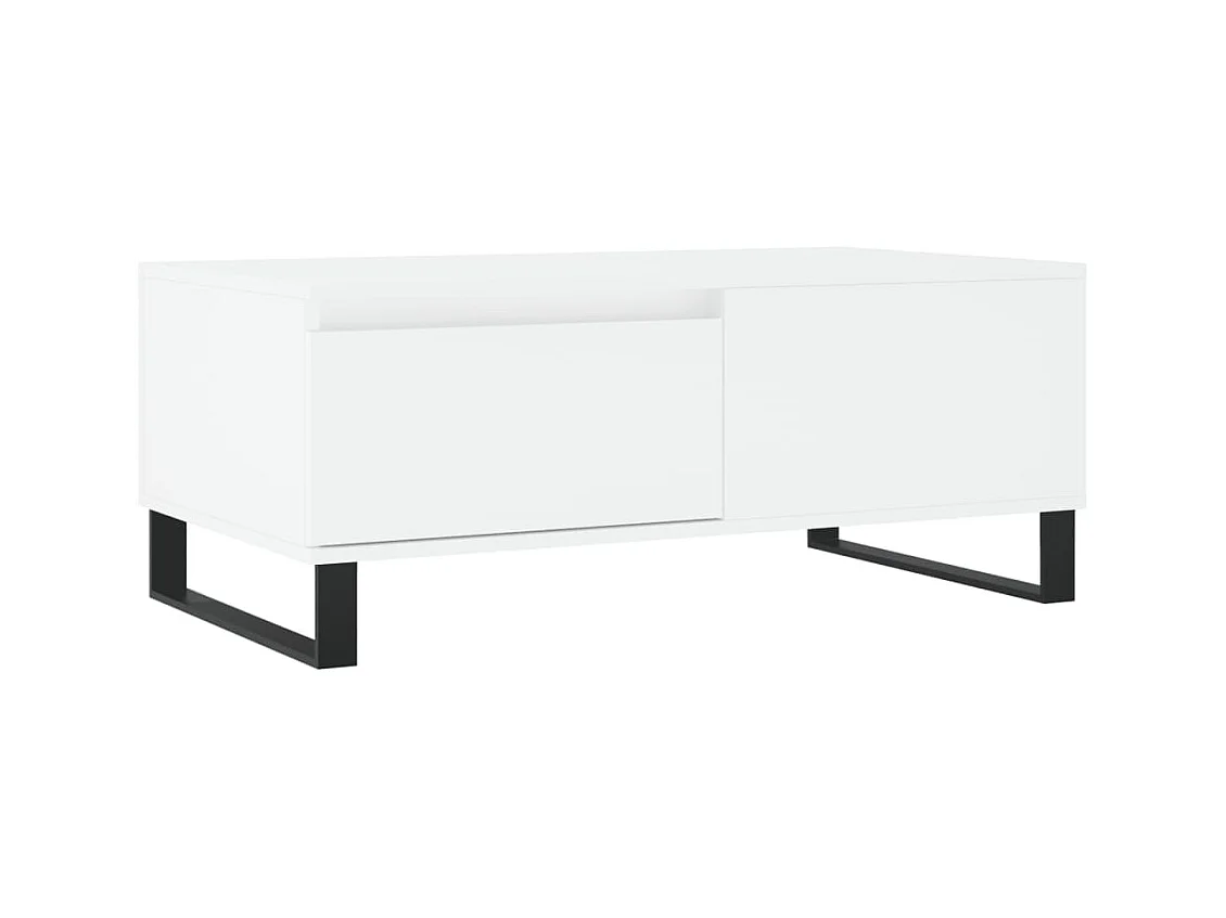 Table basse salon-Table d'appoint Blanc 90x50x36,5 cm Bois d'ingénierie SHL3750