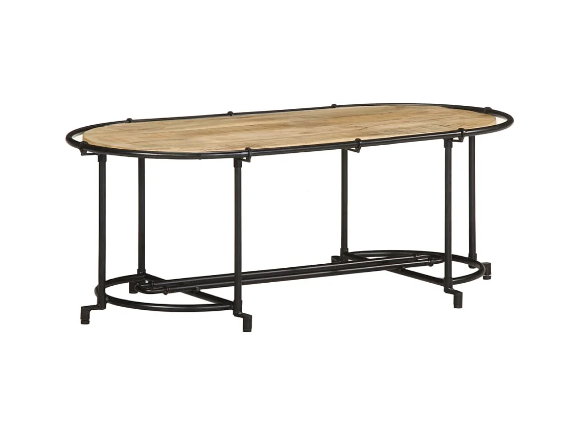 Table basse salon-Table d'appoint 110x55x40 cm bois de manguier massif brut SHL63307