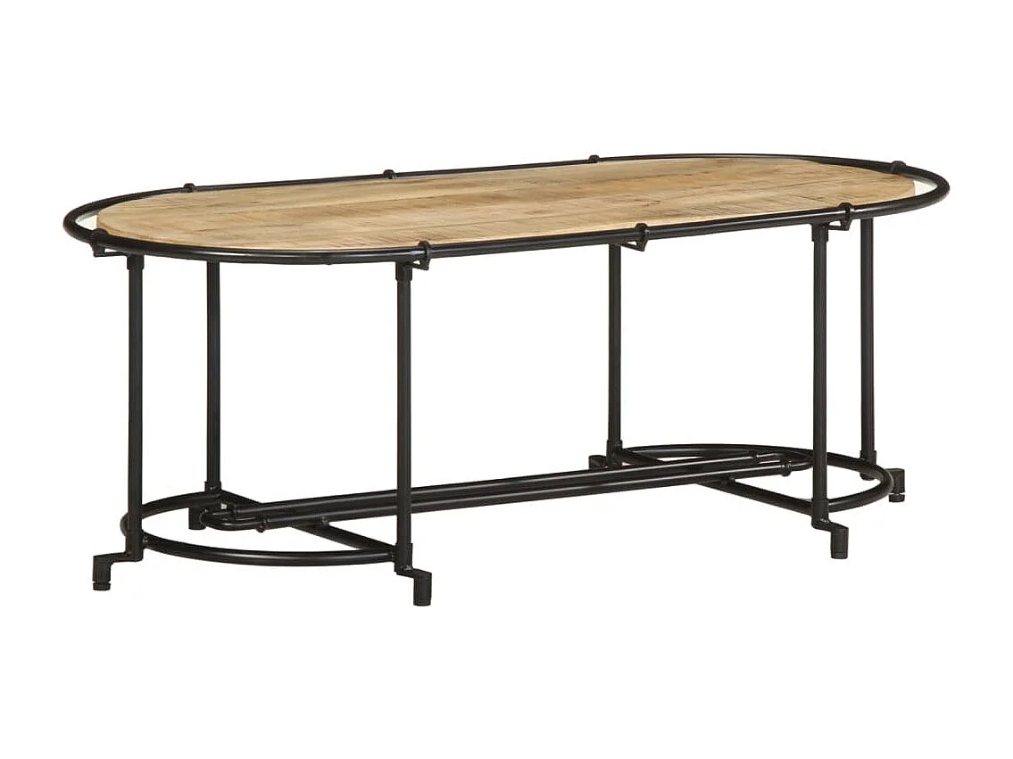 Couchtisch-Wohnzimmertisch-Beistelltische 110x55x40 cm Raues Mangoholz SHL97408