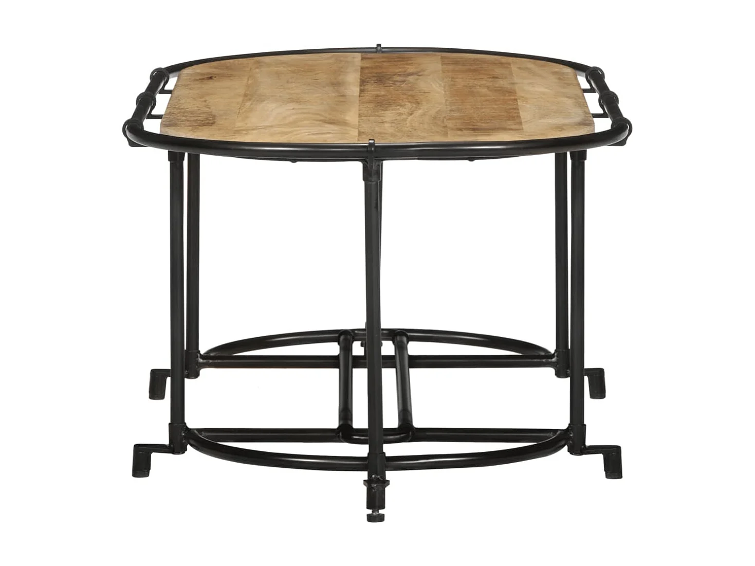 Couchtisch-Wohnzimmertisch-Beistelltische 110x55x40 cm Raues Mangoholz SHL97408