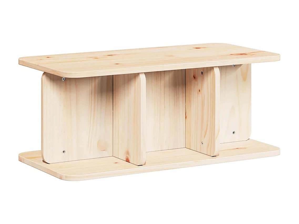 Table basse salon-Table d'appoint Naturel 80x39.5x33.5 cm Bois de pin massif SHL19211