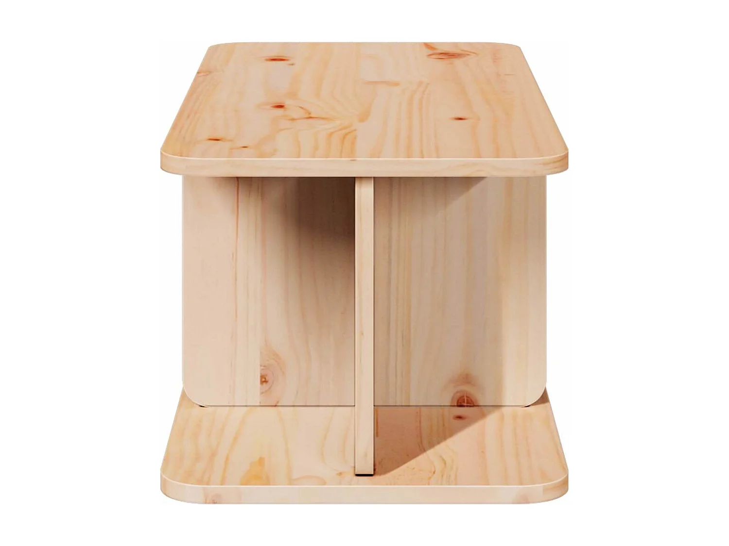 Table basse salon-Table d'appoint Naturel 80x39.5x33.5 cm Bois de pin massif SHL19211