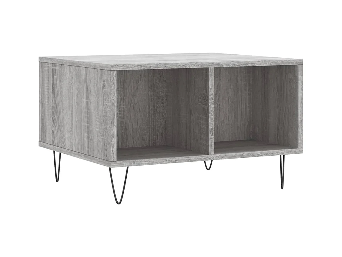 Table basse salon-Table d'appoint Sonoma gris 60x50x36,5 cm Bois d'ingénierie SHL45004