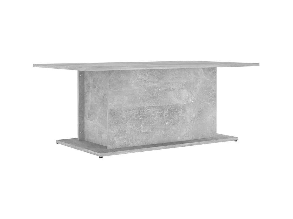 Mesa de centro | Mesa de apoio 102x55.5x40 cm contraplacado cinzento cimento