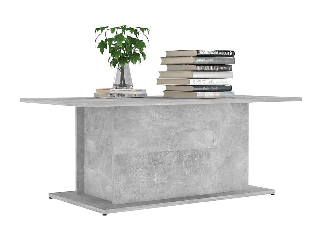 Couchtisch-Sofatisch-Beistelltische Betongrau 102x55,5x40 cm Holzwerkstoff SHL29054